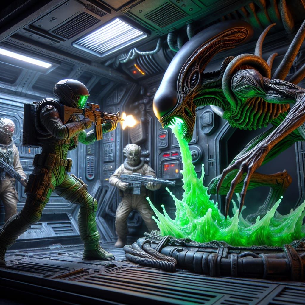 Alien diorama