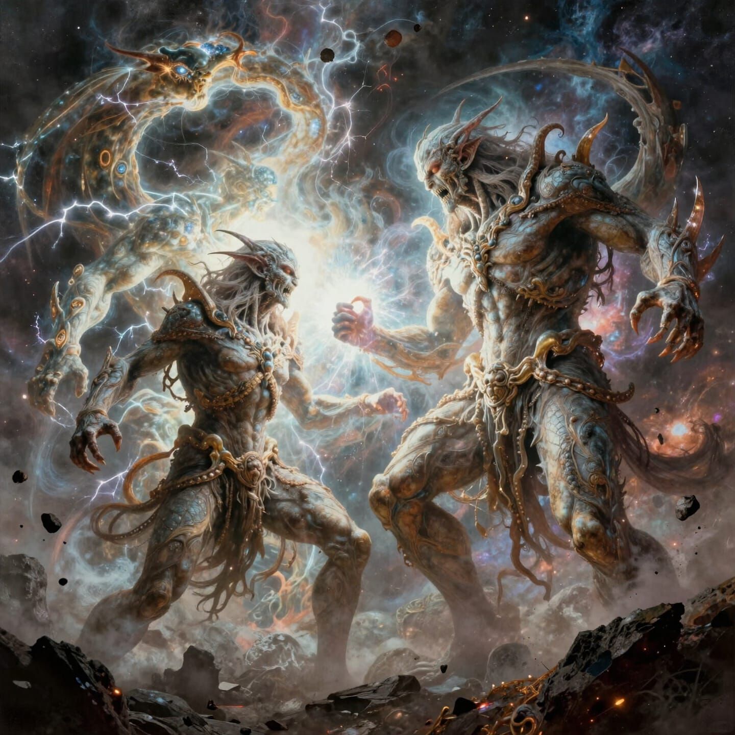 Elder Gods Battle in Cosmic Display
