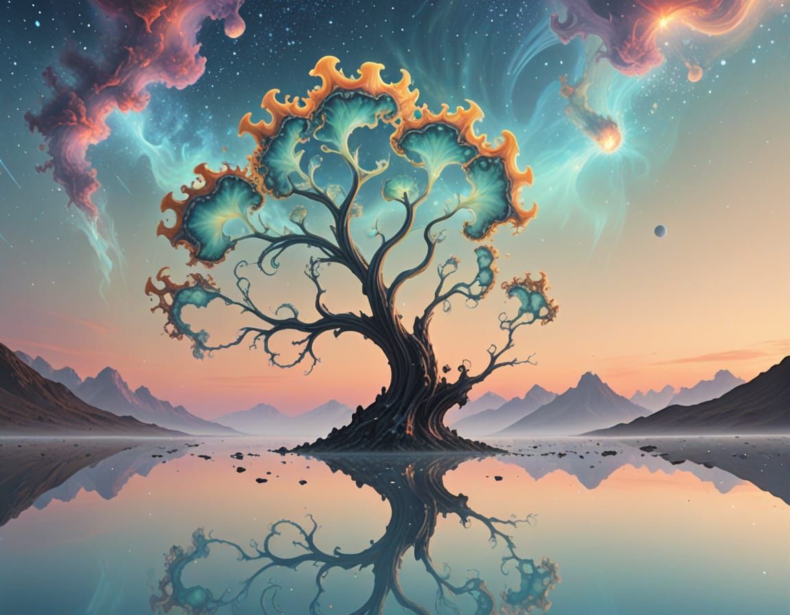 Mandelbrot 3D Abstract Vortex with Fractal Patterns