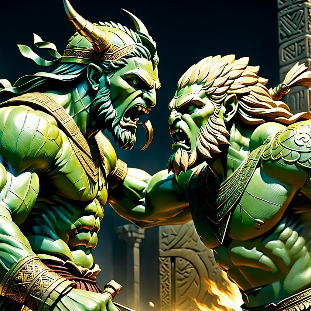 Gilgamesh Fights Enkidu