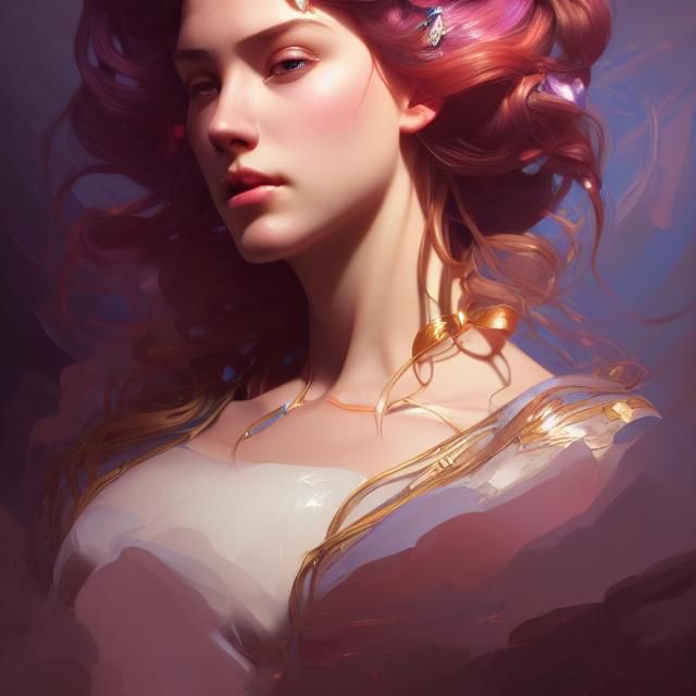 Beauty Princess Portrait in Hyperdetailed Style