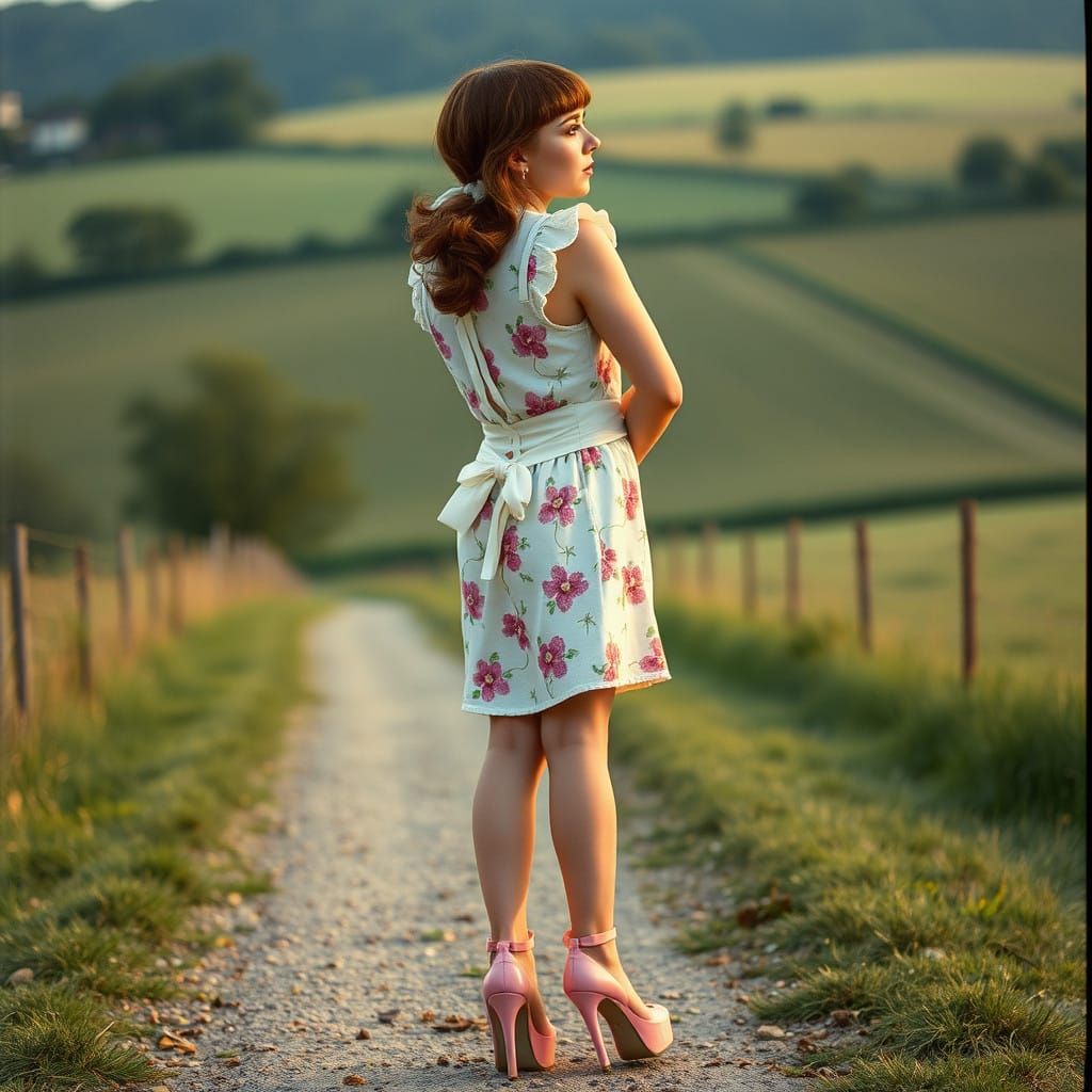 Surrealistic 1950s Housewife Portrait with a Twist