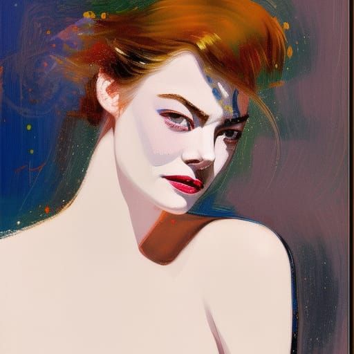 Victorian Portrait with Impressionist Brushwork