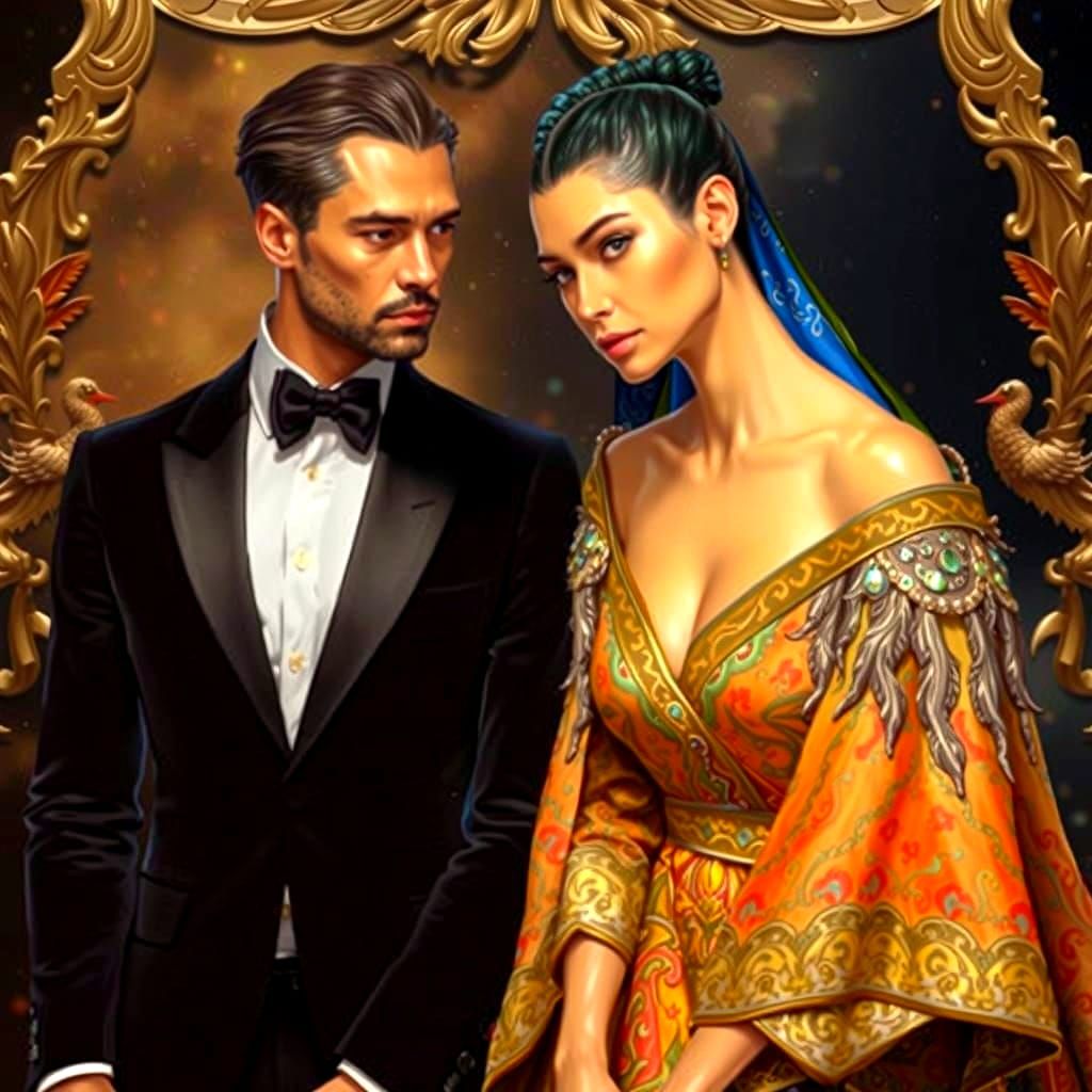 Hyperrealistic Cinematic Masterpiece with Triadic Colors