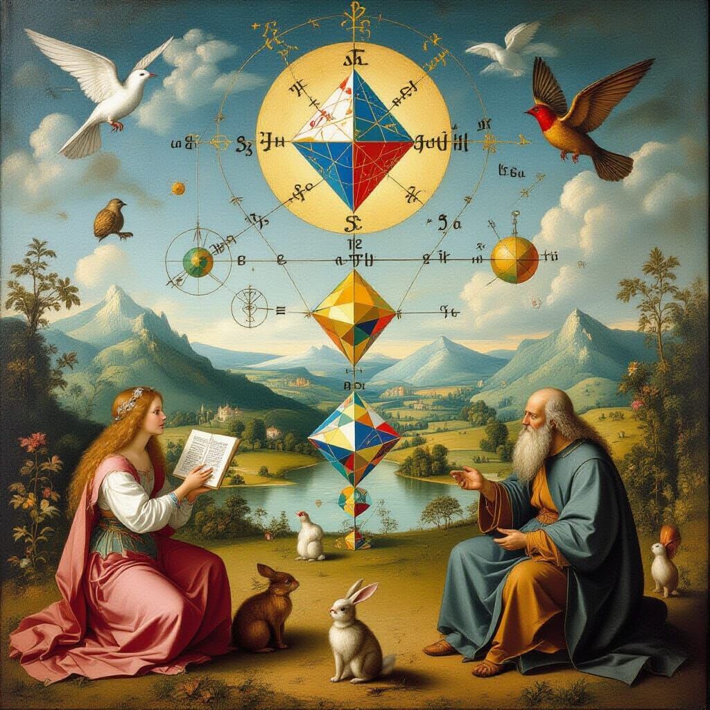 Mystical Mathematical Paradise in Bosch Style