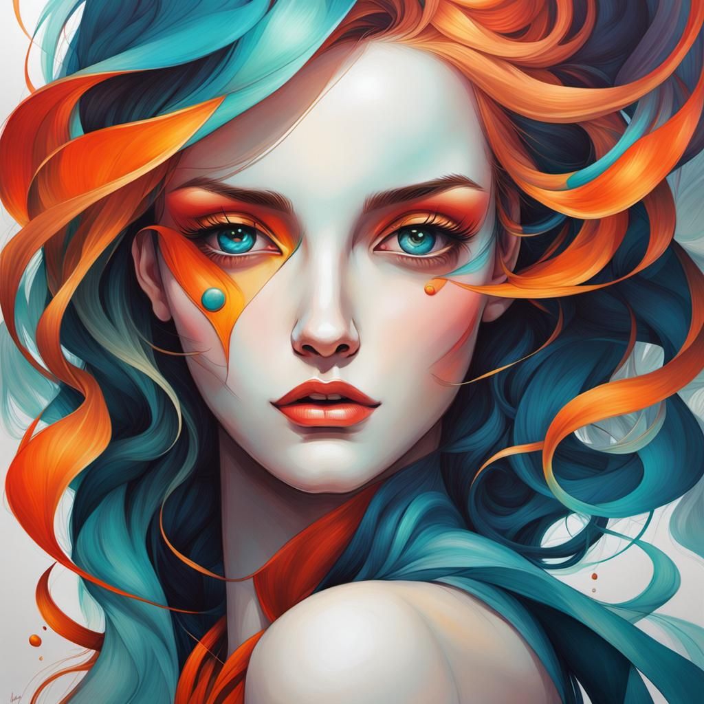 Abstract Art in Artgerm Style with Fine Details