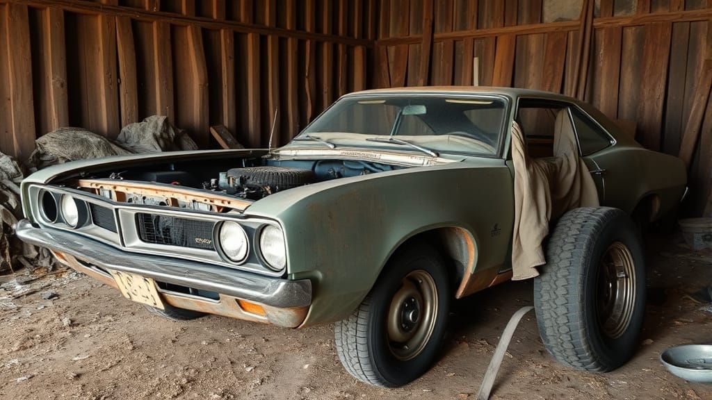 1960s Muscle Car Forgotten in Dusty Barn