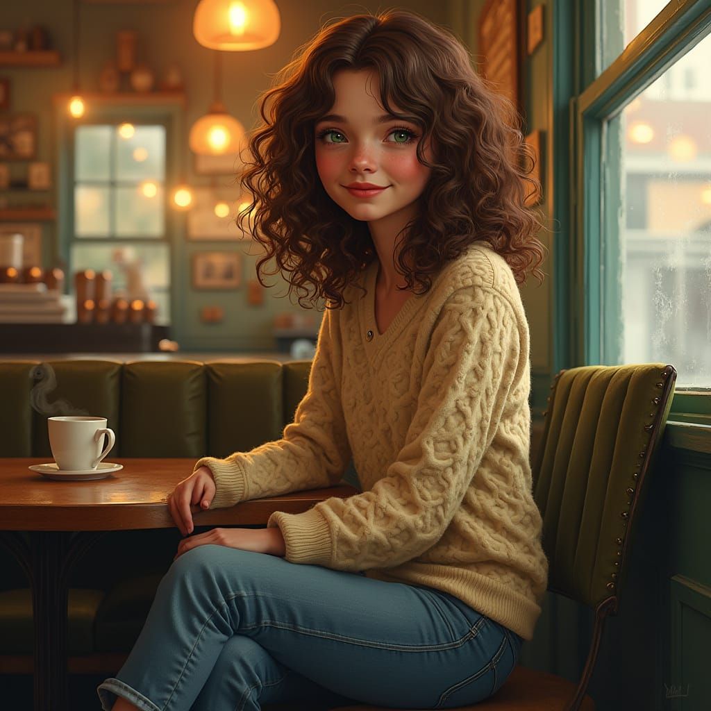 Siobhan in a Coffee Shop: Whimsical Realism