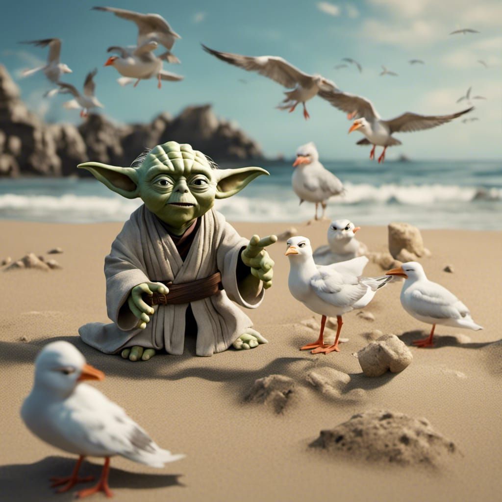 Angry Yoda and Seagulls: Aardman Animation Style