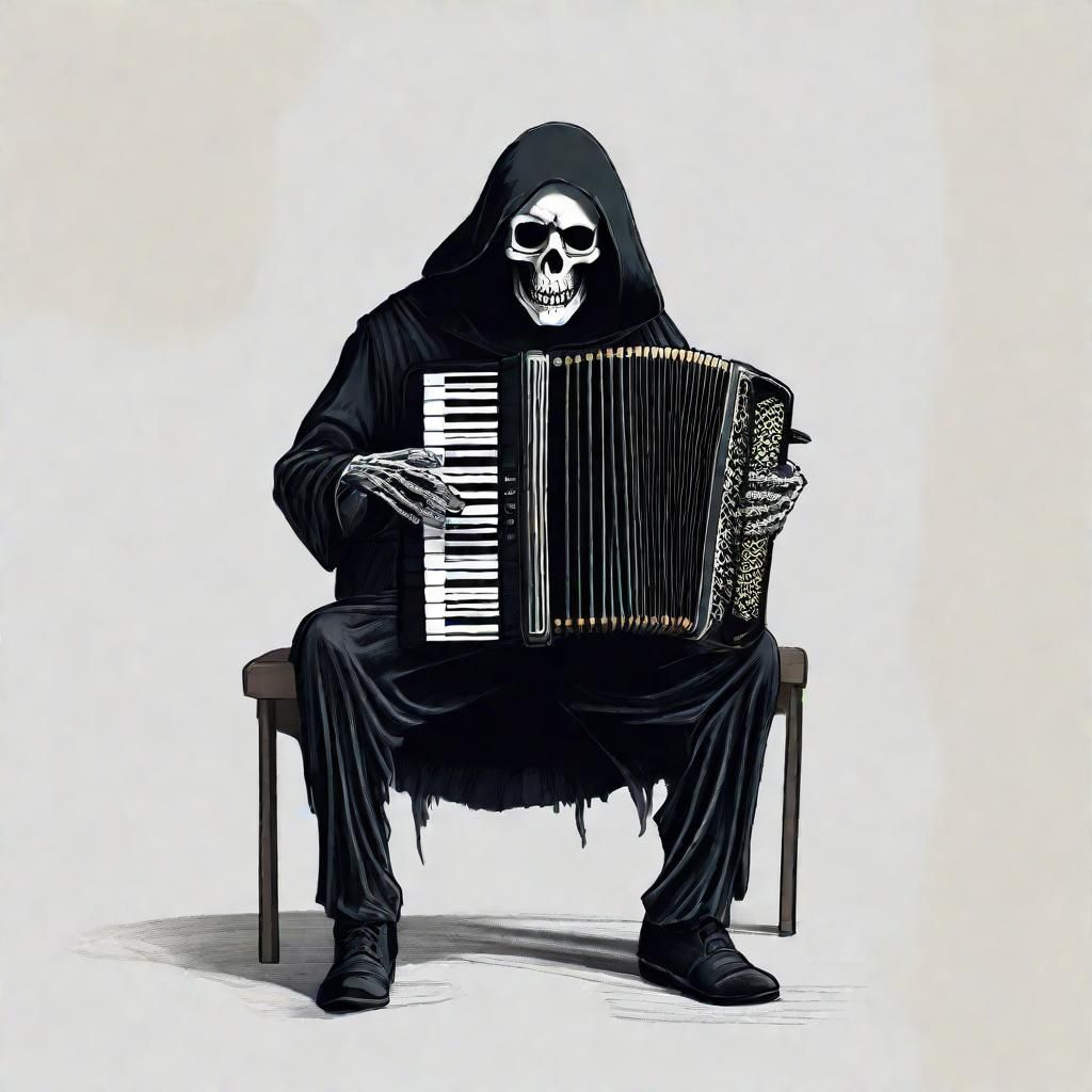 Grim Reaper Plays Accordion