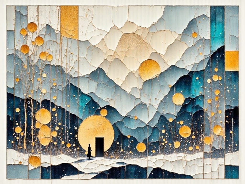 Magical Christmas Mountain with Woodland Animals