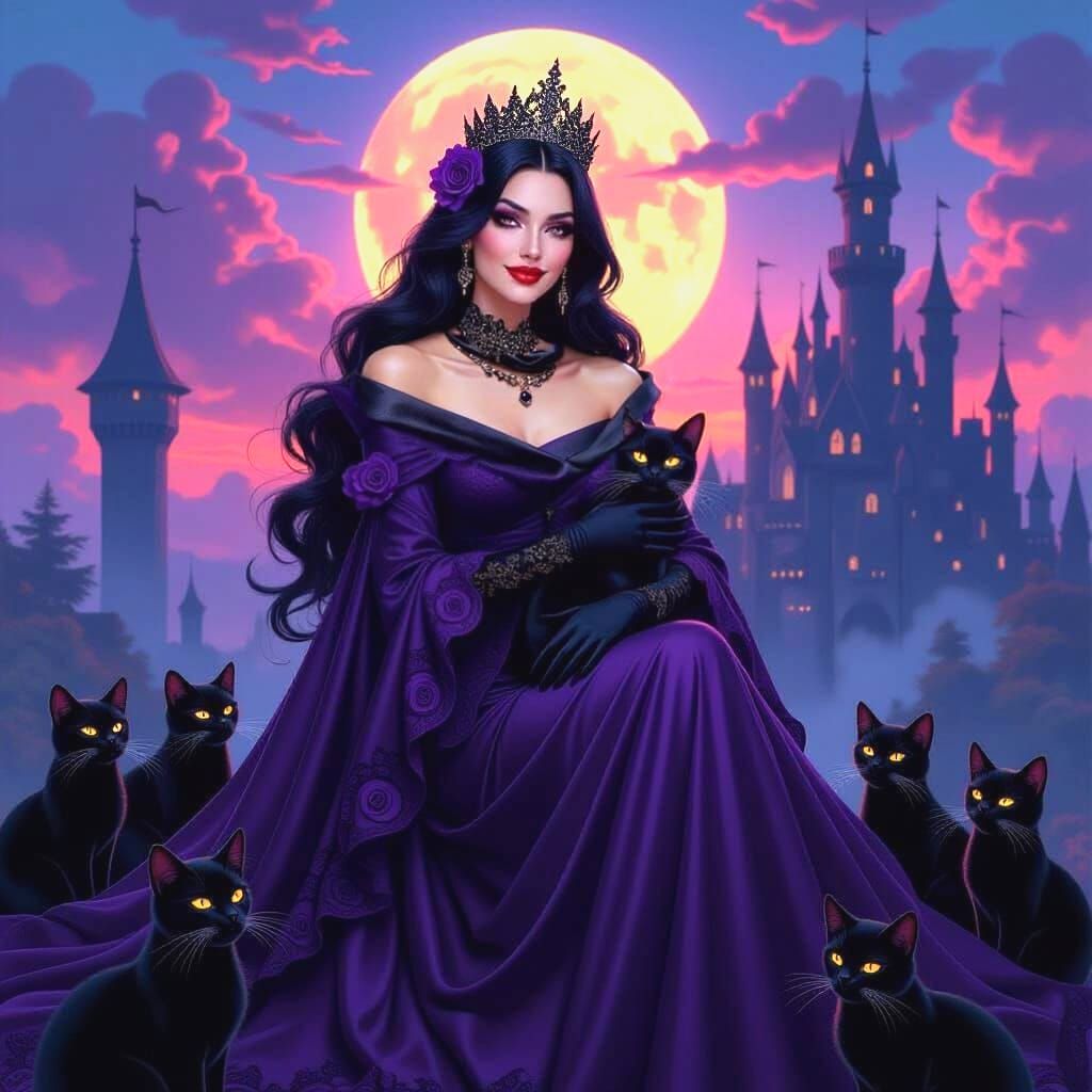 Elegant Dark Purple and Black Scarf