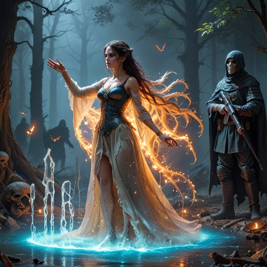 Ominous Dark Landscape in a Gothic Style