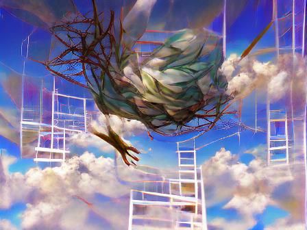 Abstract Skyward Movement and Transformation