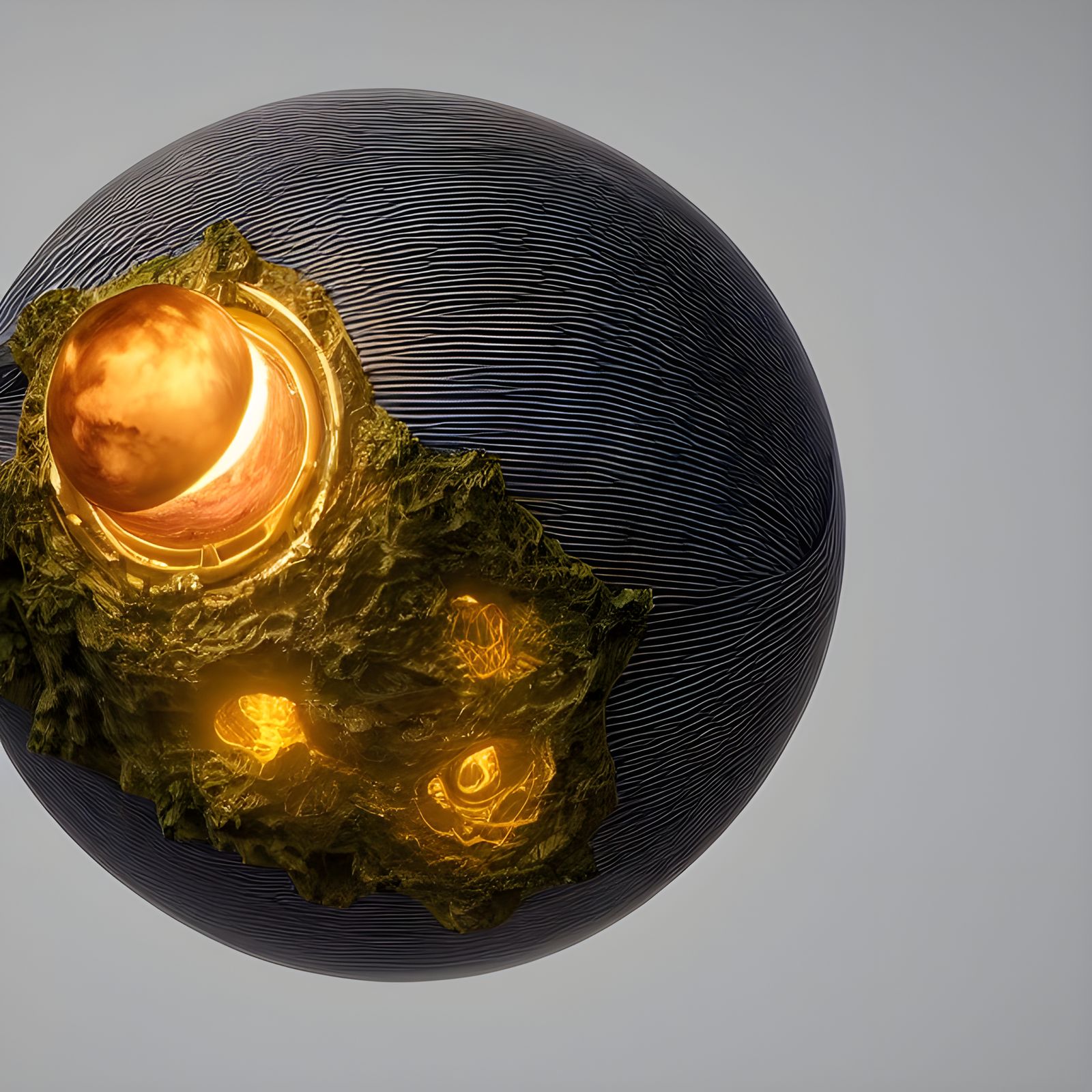 Universal Orb of Energies: Surreal 3D Render