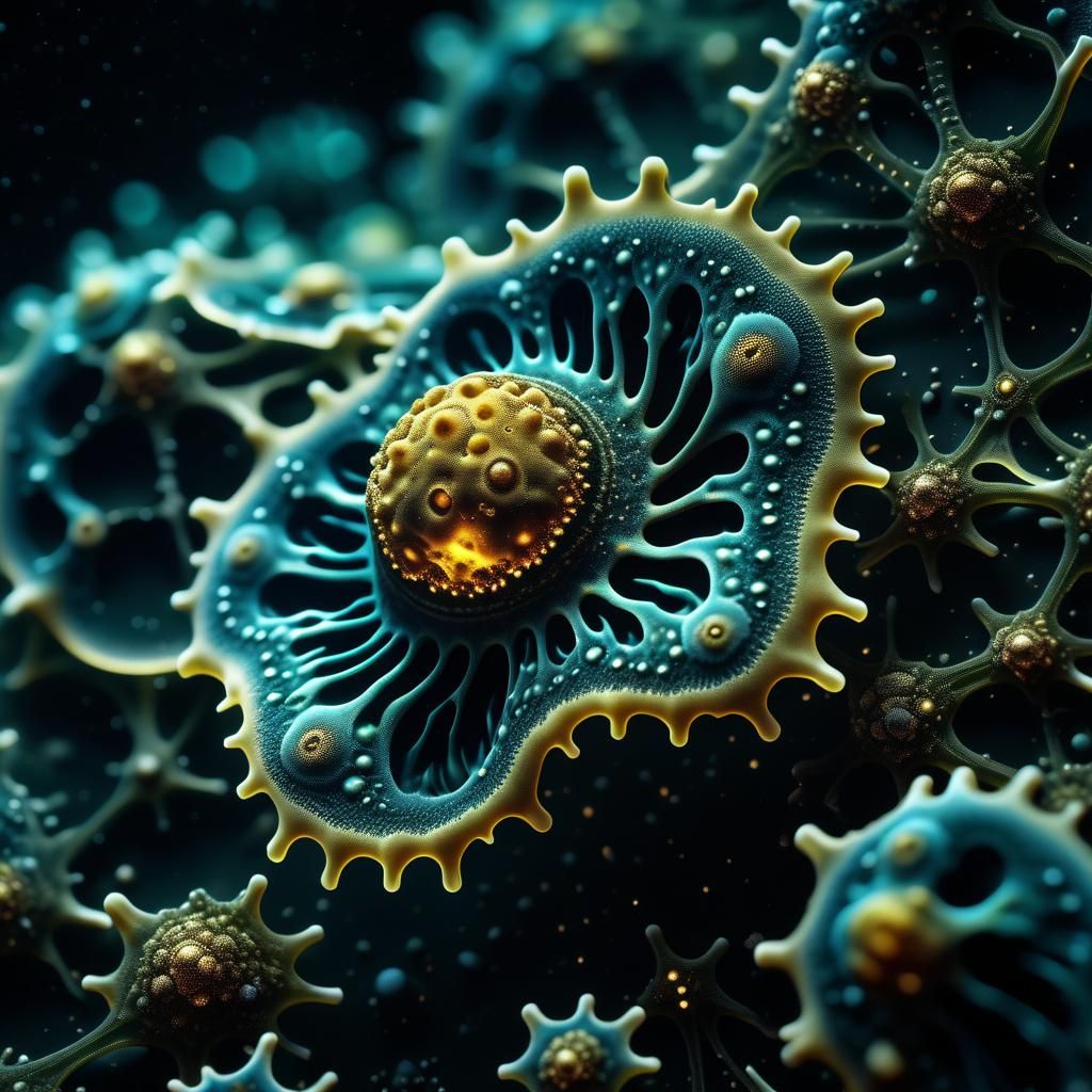 Microscopic Amoeba: Detailed Digital Matte Painting