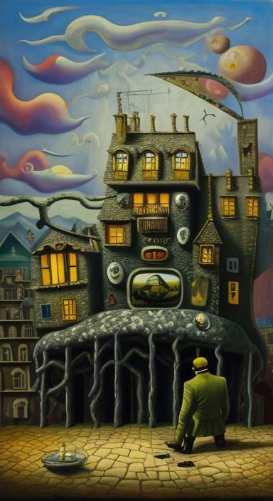 Surreal Animation: Spy's House in Salvador Dali Style