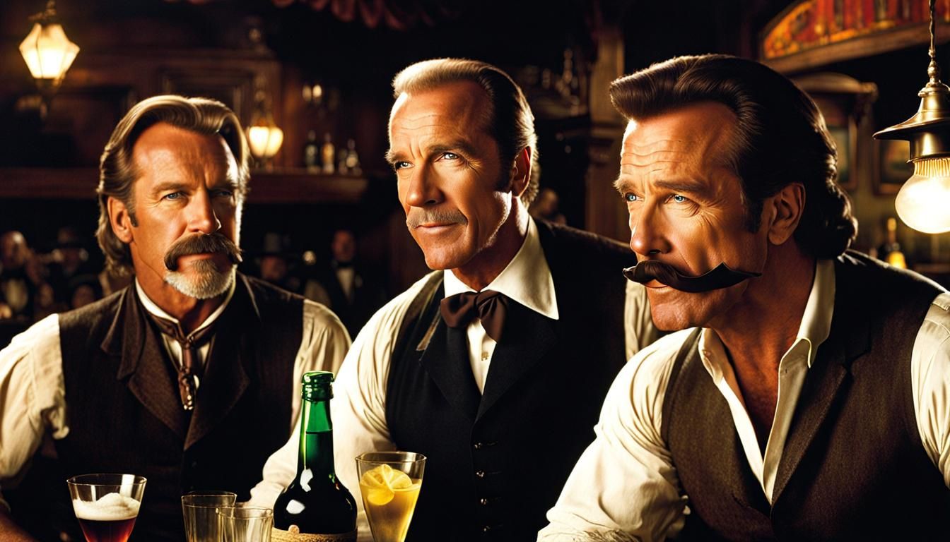 AI Movie Poster: Saloon Brawl with Iconic Actors