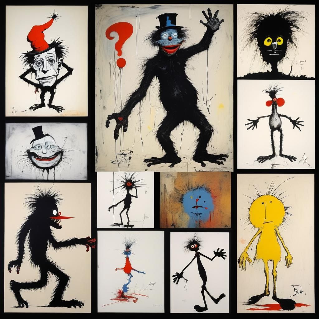 Bigfoot in Surreal Abstract Style