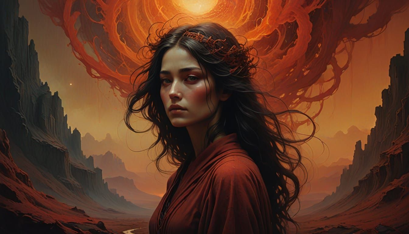 Nordthra Goddess Radiates Inner Turmoil Before Ethereal Sphe...