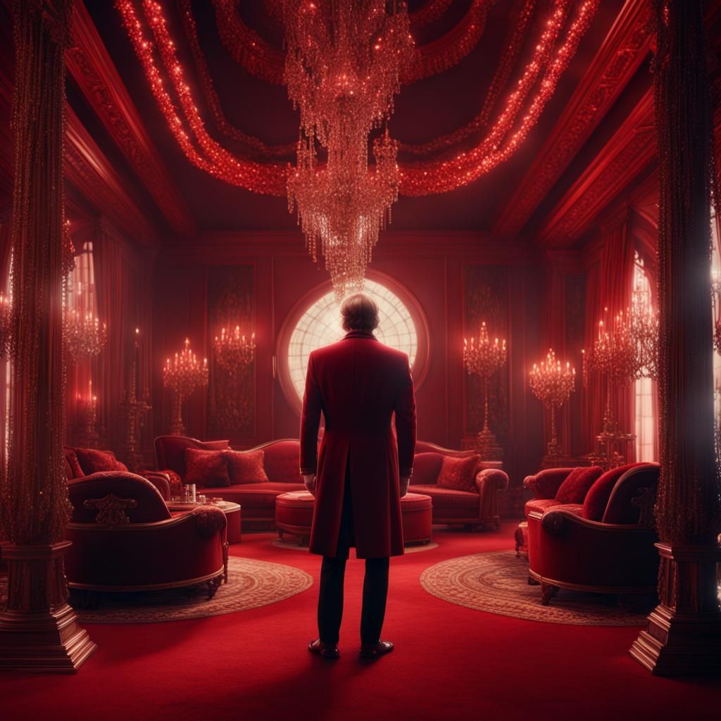 Person in Red Jewelry: Digital Matte Painting