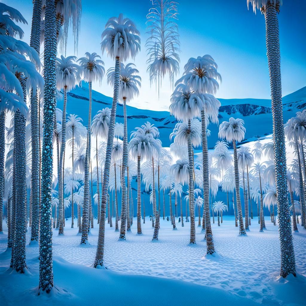 Bejeweled Palm Trees in Arctic Paradise
