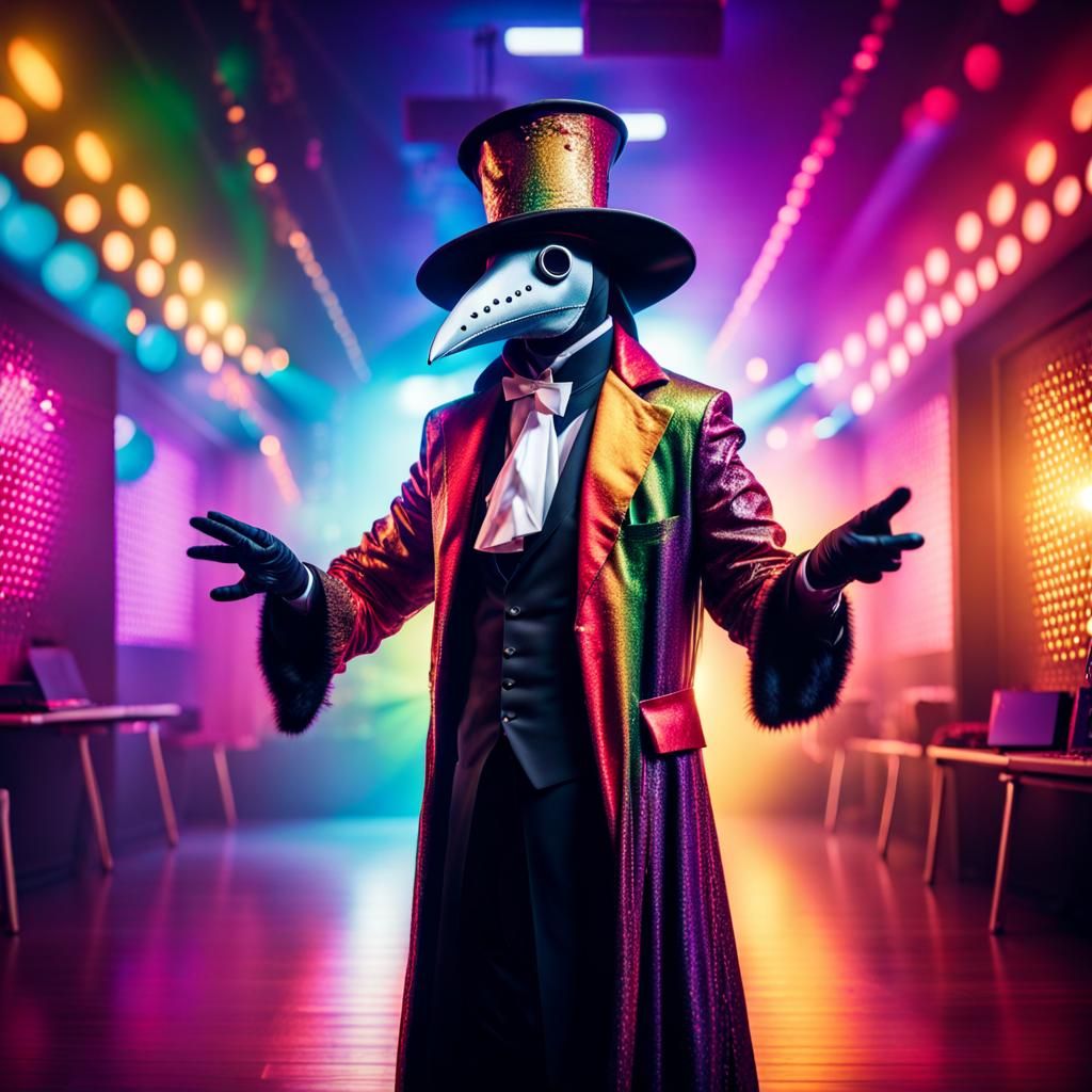 Flamboyant plague doctor