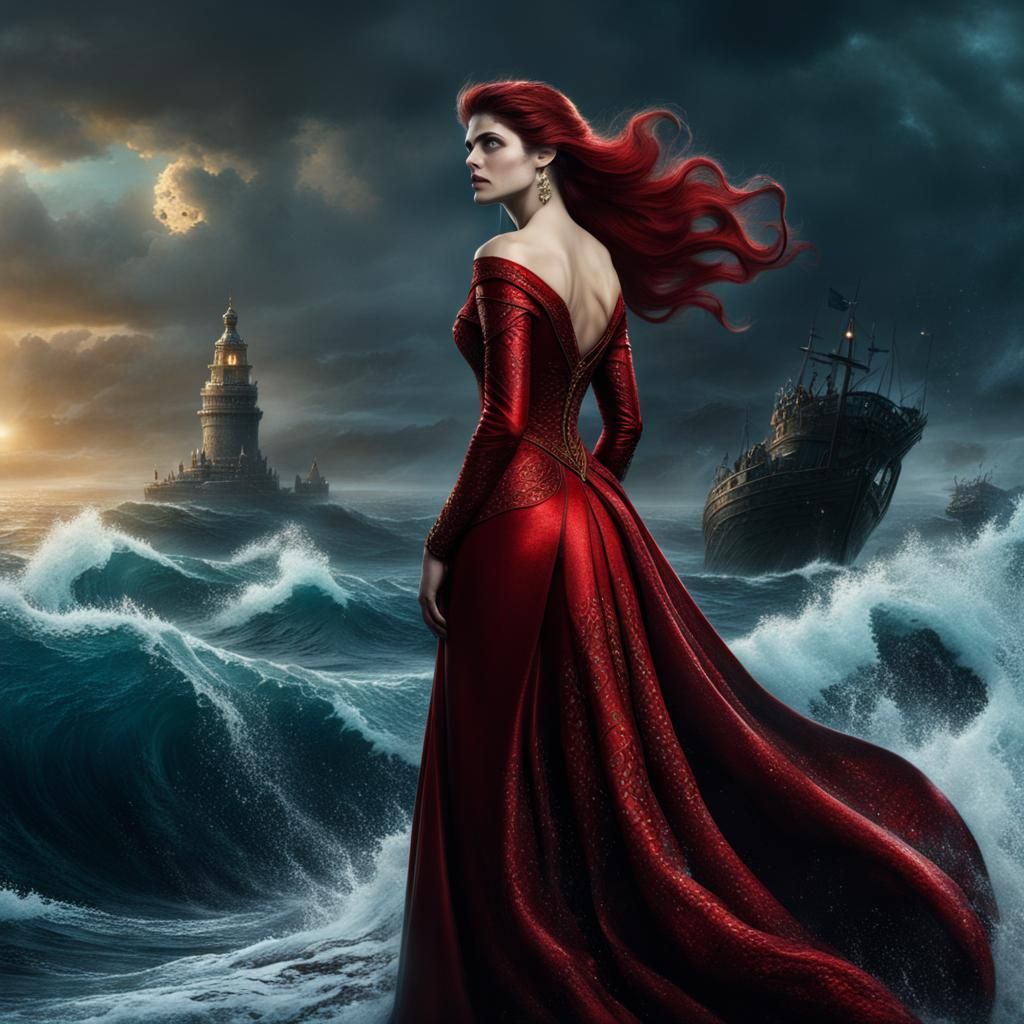 Alexandra Daddario as Ursula in Stormy Seas