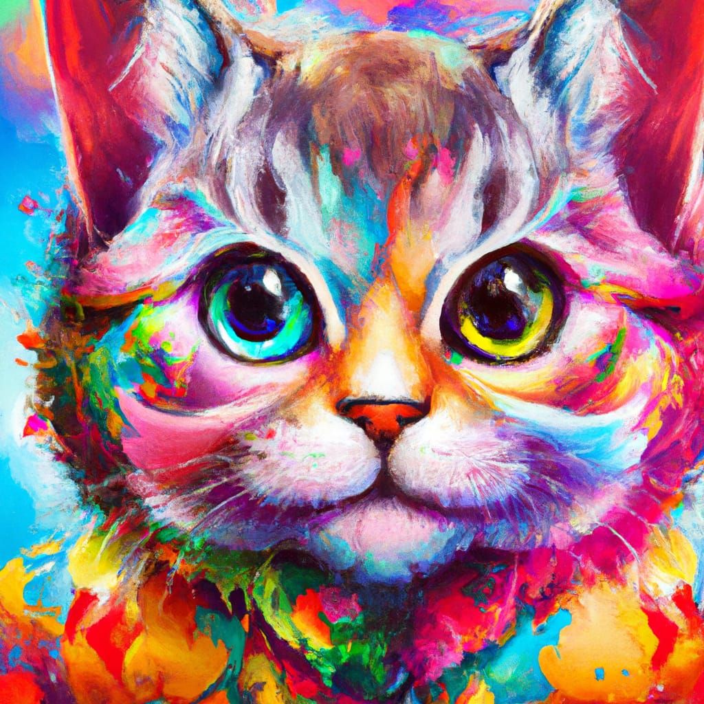 Terrifyingly Beautiful Floating Cat in the Sky