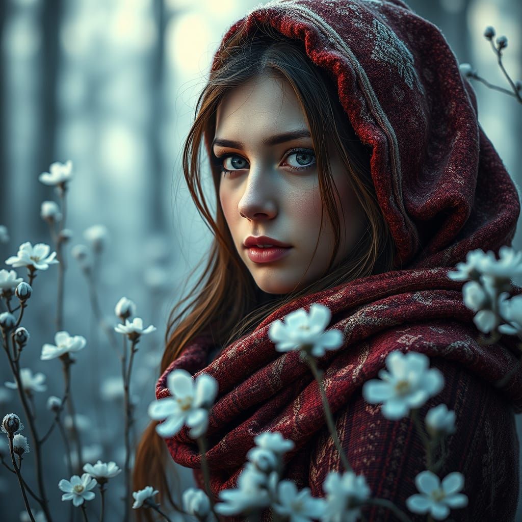 Mystical Forest Huntress in Frosty Bloom