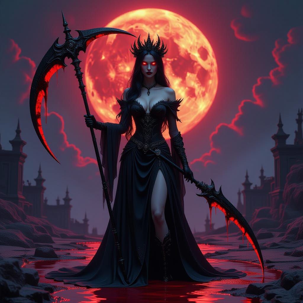 Demonic Morgana Le Fay in Hellscape