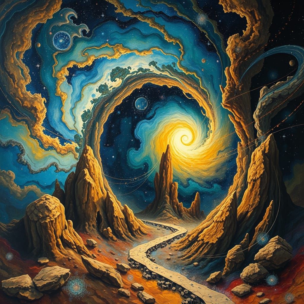 Cosmic Time as Primal Force in Surrealist Style