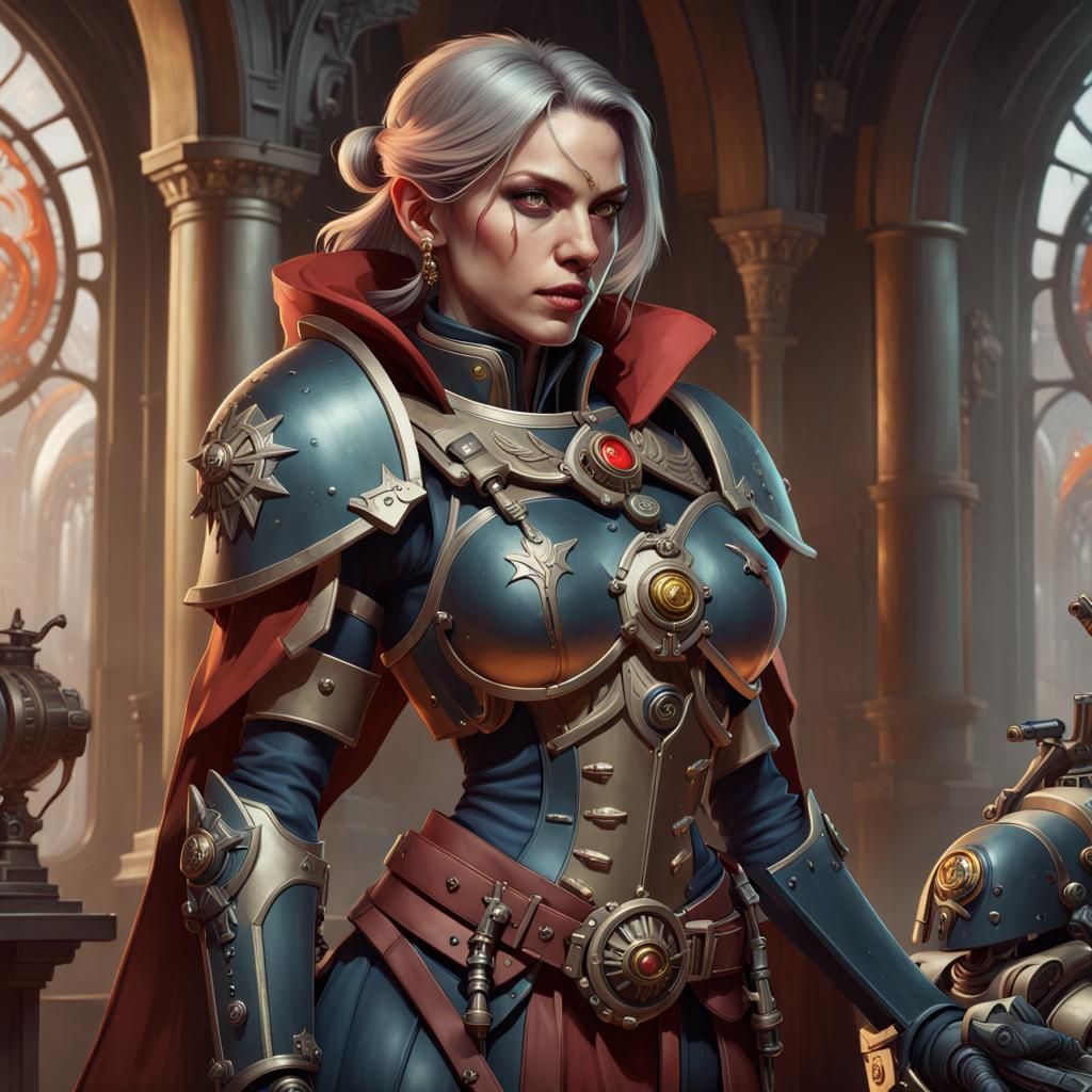 Warhammer 40k Female Inquisitor Portrait in Unreal Engine