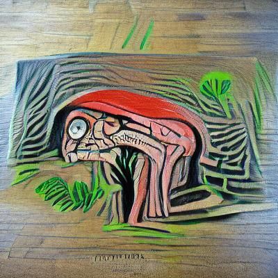 Hyperrealistic Jungle Pustules in Chalk Art Style