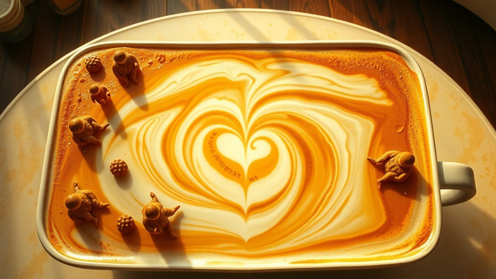 Giant Cappuccino Pool for Biscuit People: Cinematic Film Sti...