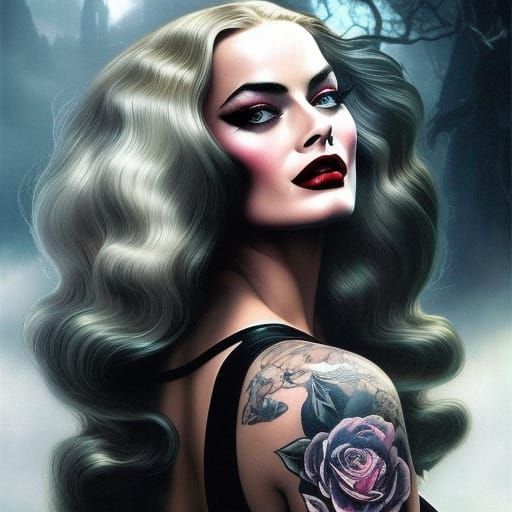 40's Vampire Pin-Up Baddie