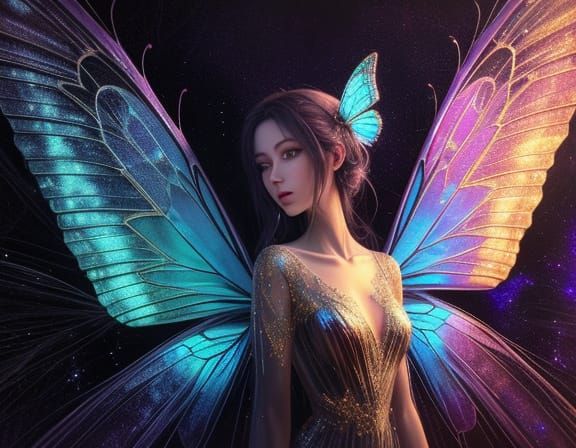 Ethereal Figure Trapped in Gossamer Threads