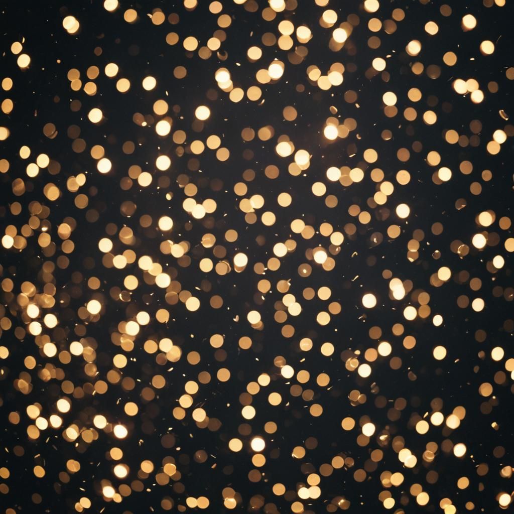 Ethereal Light Sprinkles on Black: Cinematic Macro Shot