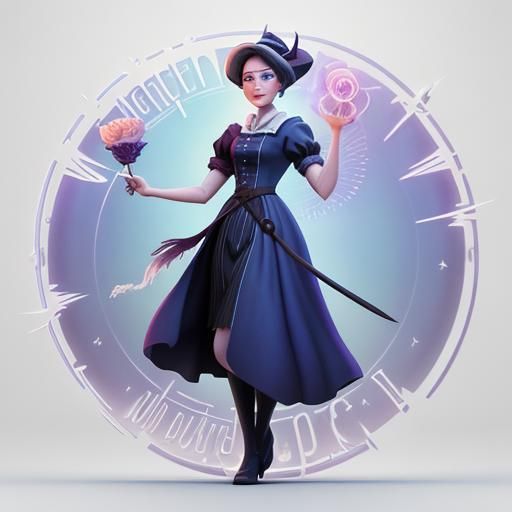 Butcher's Wife: A Romantic Pixar-Style 3D Rendering