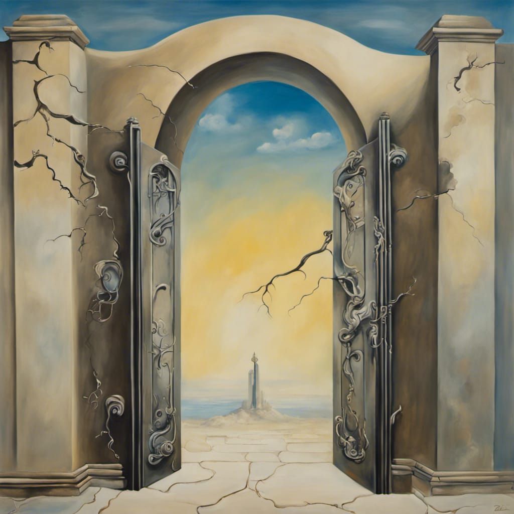 Surreal Gates of Heaven in Dali Style