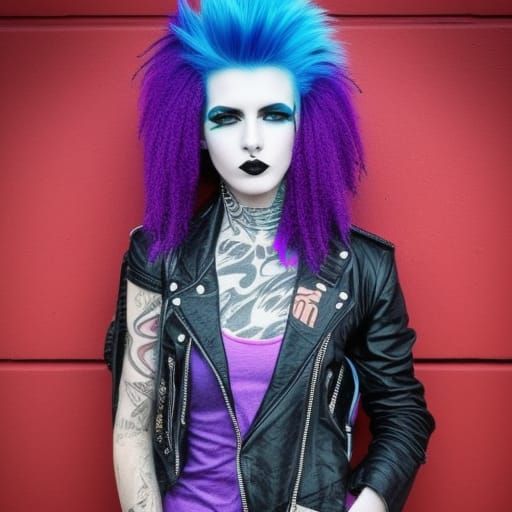 Punk rock Young lady