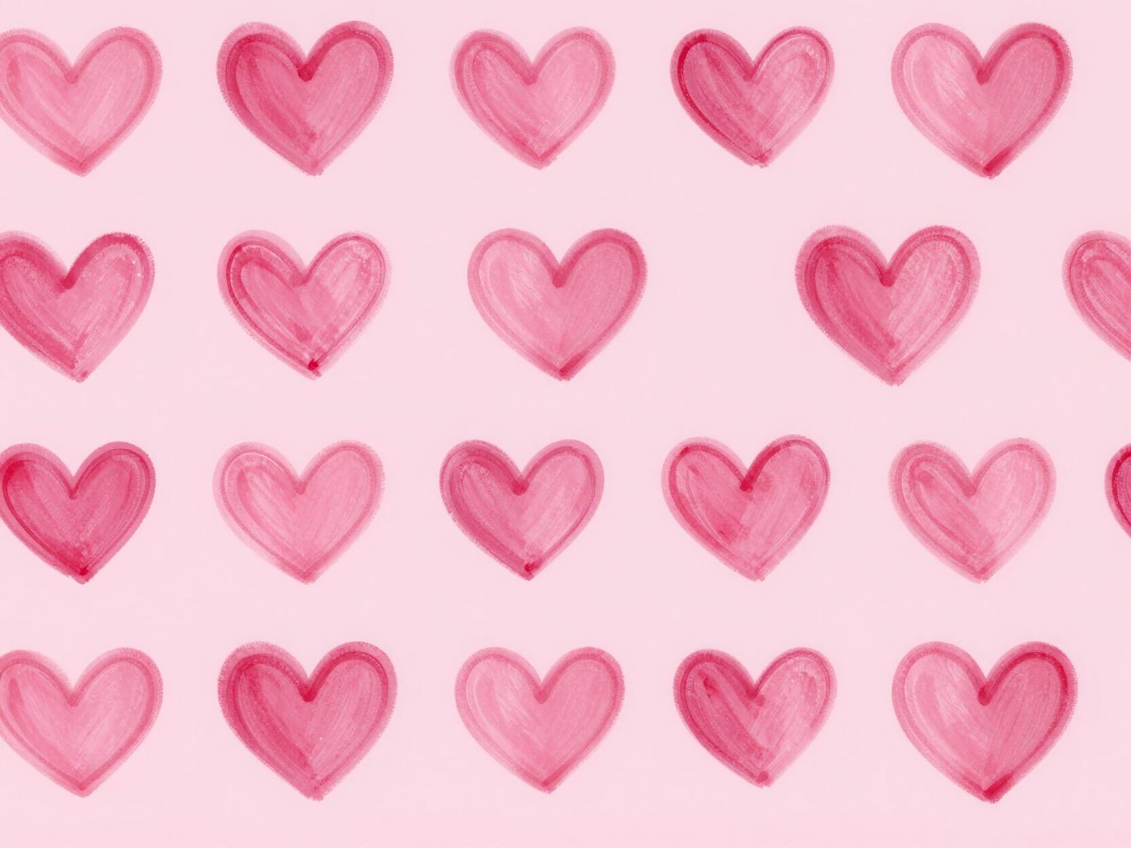 Whimsical Pink Heart Pattern Wallpaper Design