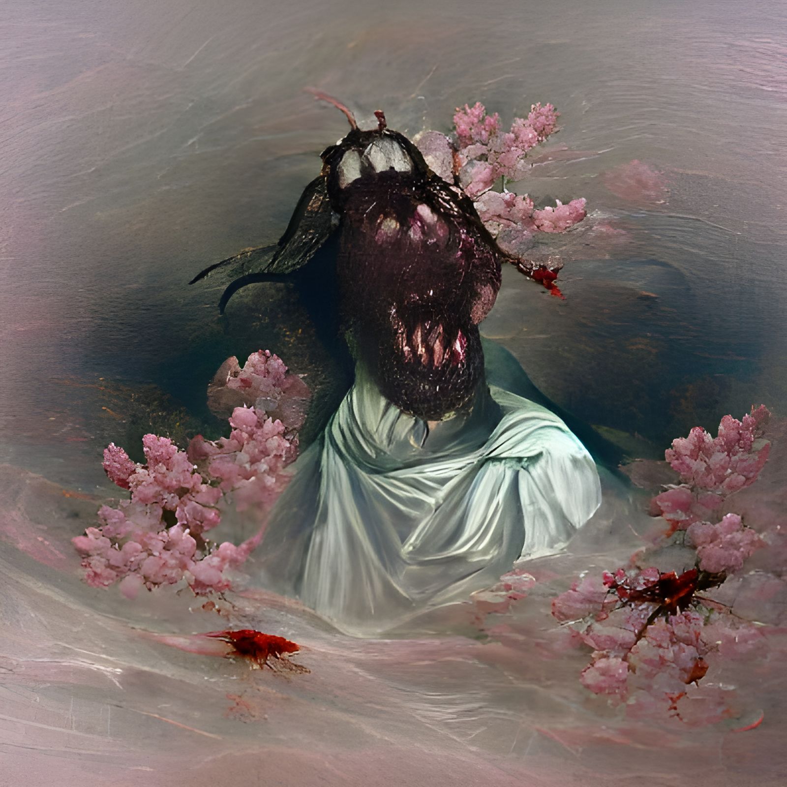 Cherry Blossom in a Gothic Nightmare Landscape