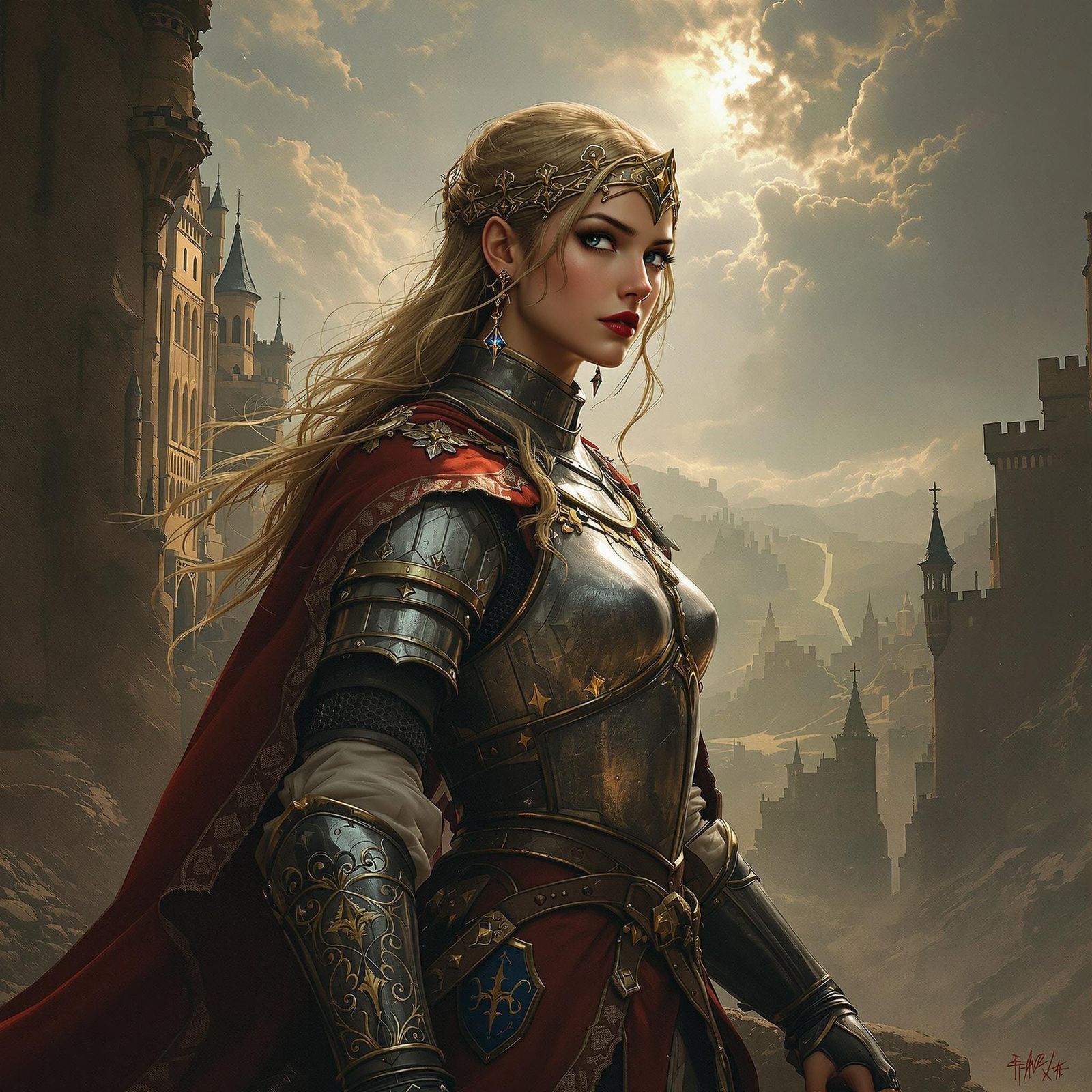 Ethereal Fantasy Princess Knight in Armor