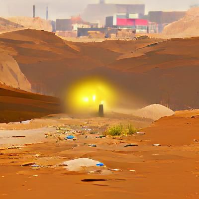 Lone Light in Barren Wasteland