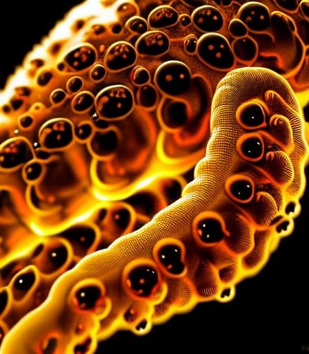 Embryonic Cthulus: Hyperrealistic Microscopic Close-Up