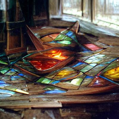 Stained Glass Window Inspired by Oil Painting