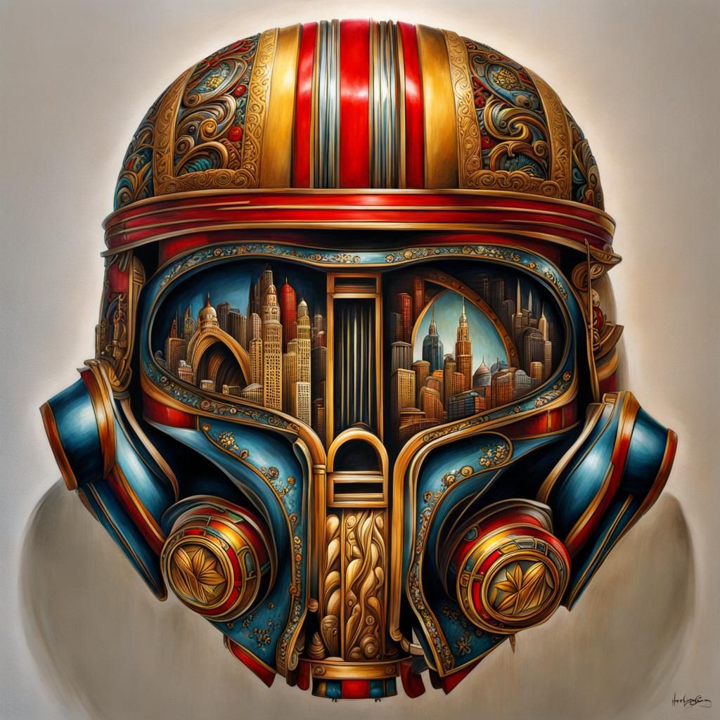 Naive Art Portrait in Vivid Colors