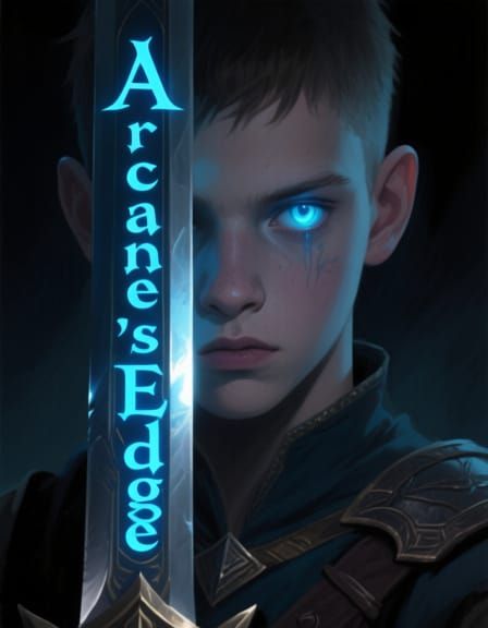 Fantasy RPG Game Cover: Arcane's Edge Warrior