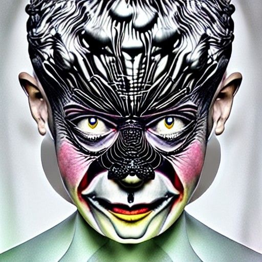 Surreal Evil Clown in Detailed 3D Rendering